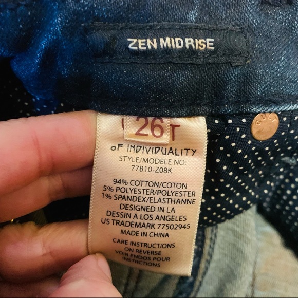 CULT OF INDIVIDUALITY Zen Moto Mid Rise Jeans - Picture 8 of 8